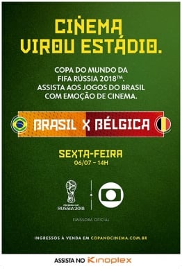 RÚSSIA 2018 - BRASIL X BÉLGICA